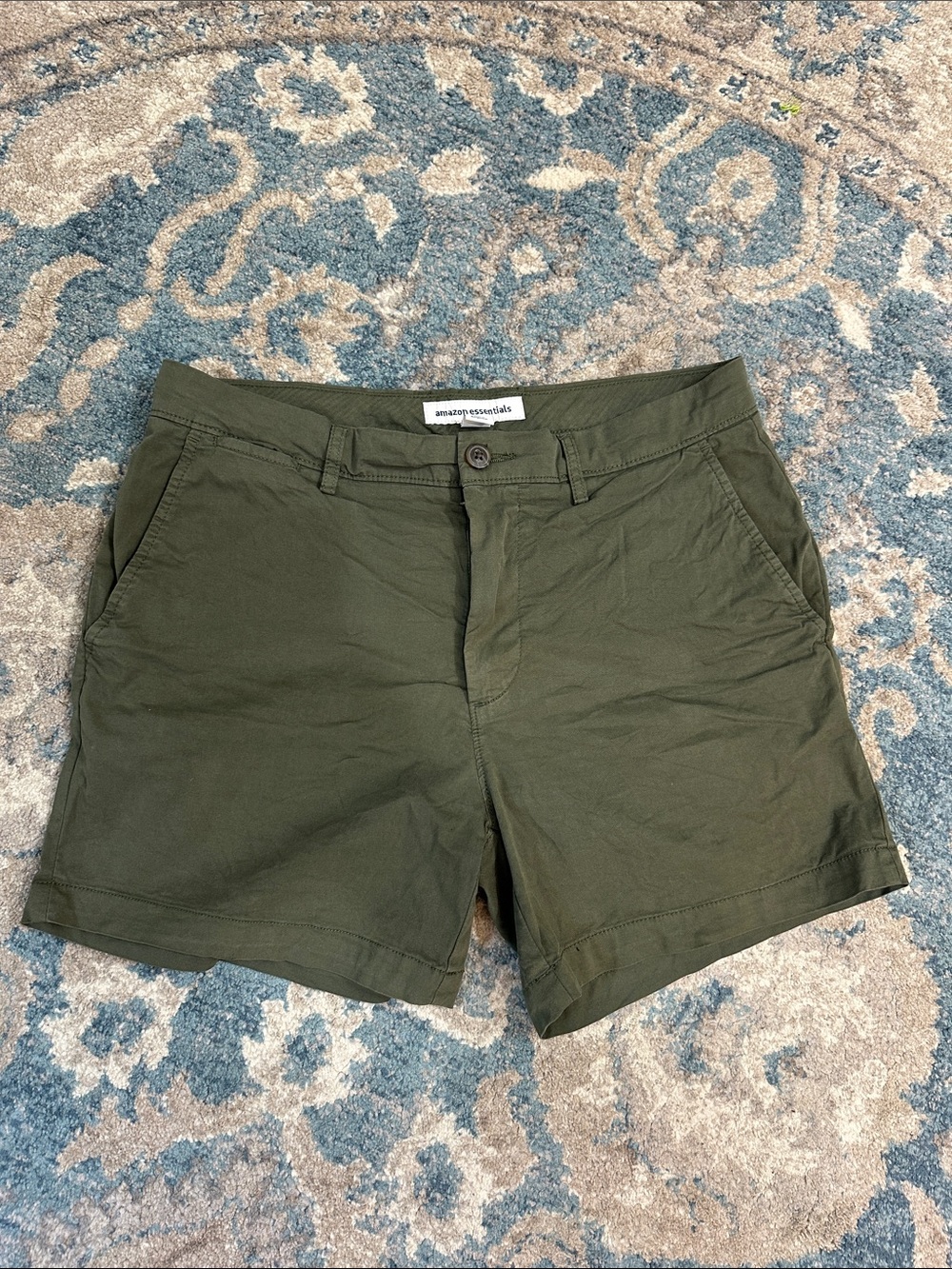 Amazon Essentials Olive Green Men’s Casual Shorts